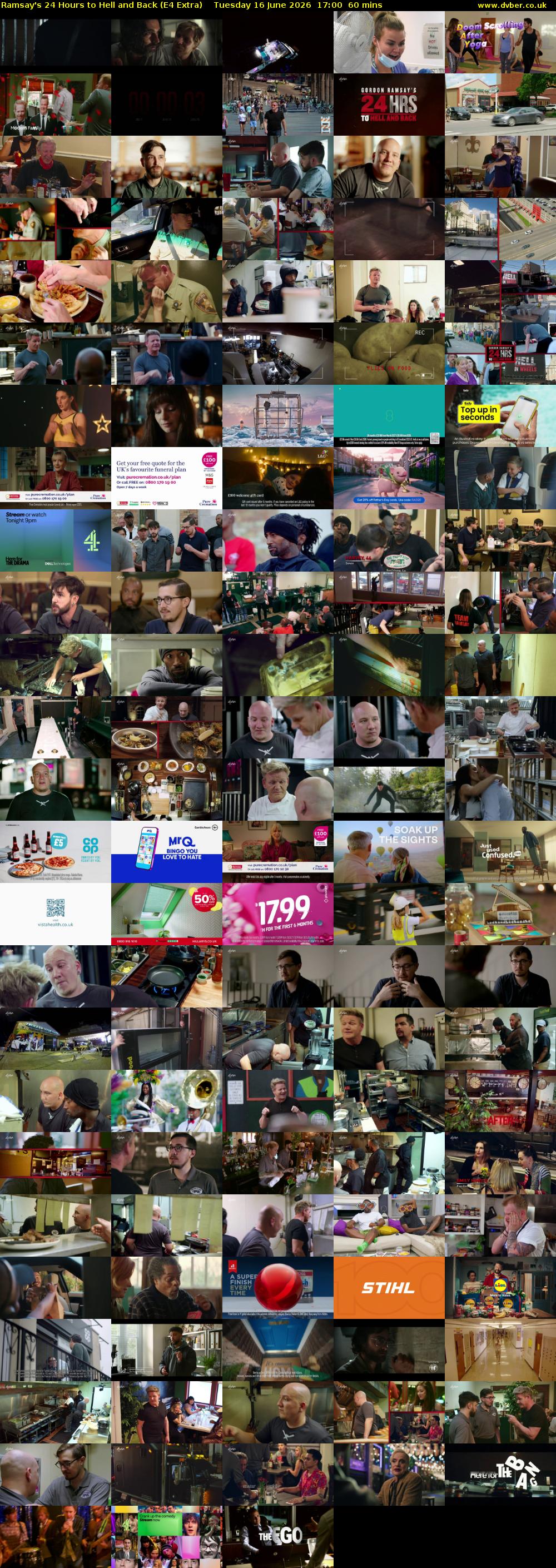 Ramsay's 24 Hours to Hell and Back (E4 Extra) Tuesday 16 June 2026 17:00 - 18:00