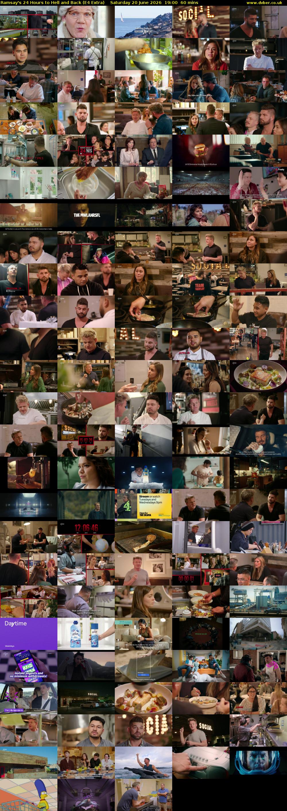 Ramsay's 24 Hours to Hell and Back (E4 Extra) Saturday 20 June 2026 19:00 - 20:00