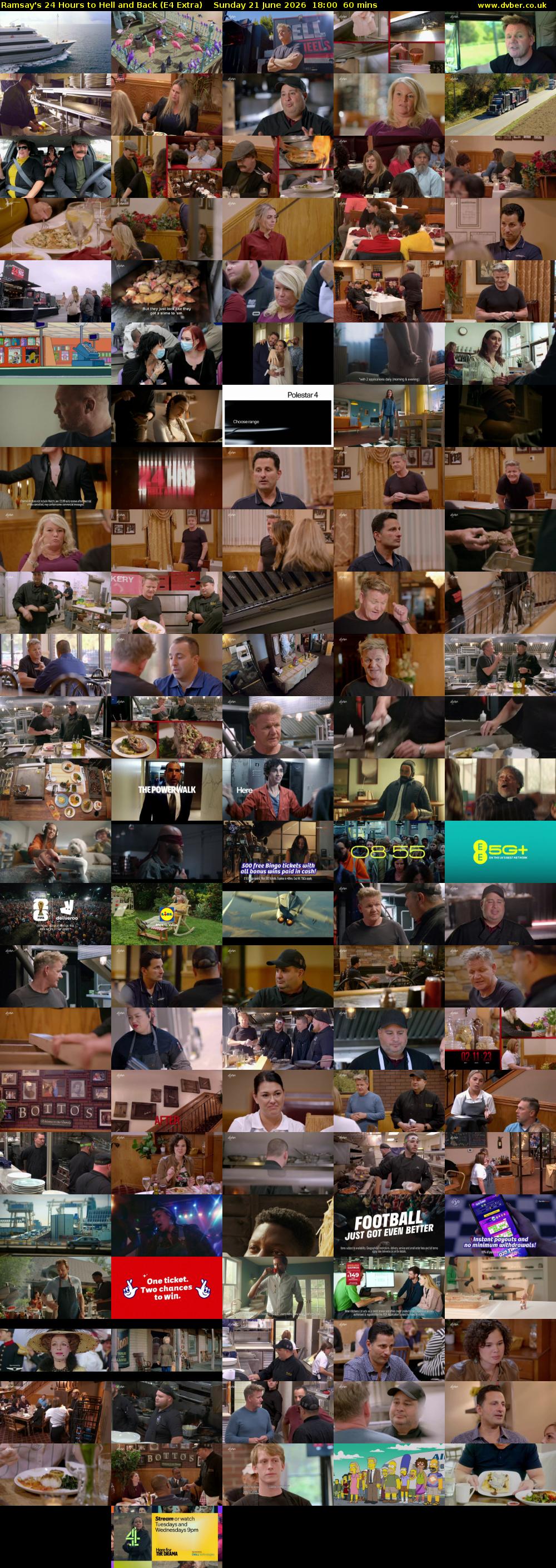 Ramsay's 24 Hours to Hell and Back (E4 Extra) Sunday 21 June 2026 18:00 - 19:00