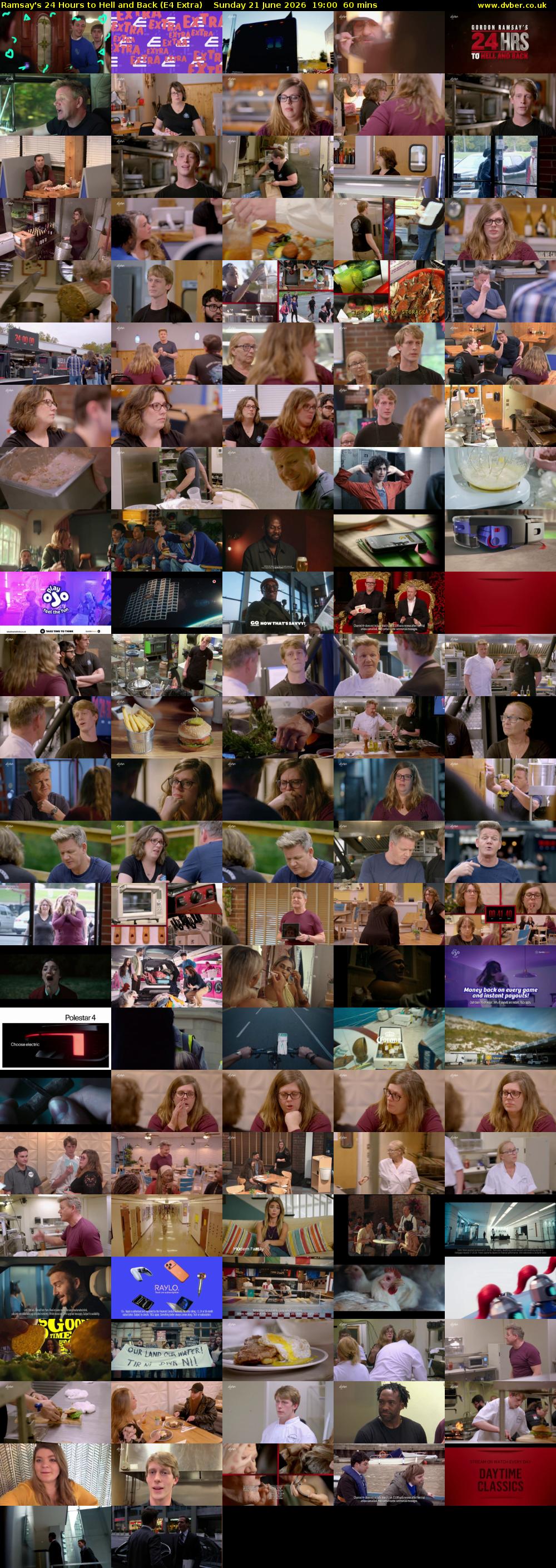 Ramsay's 24 Hours to Hell and Back (E4 Extra) Sunday 21 June 2026 19:00 - 20:00