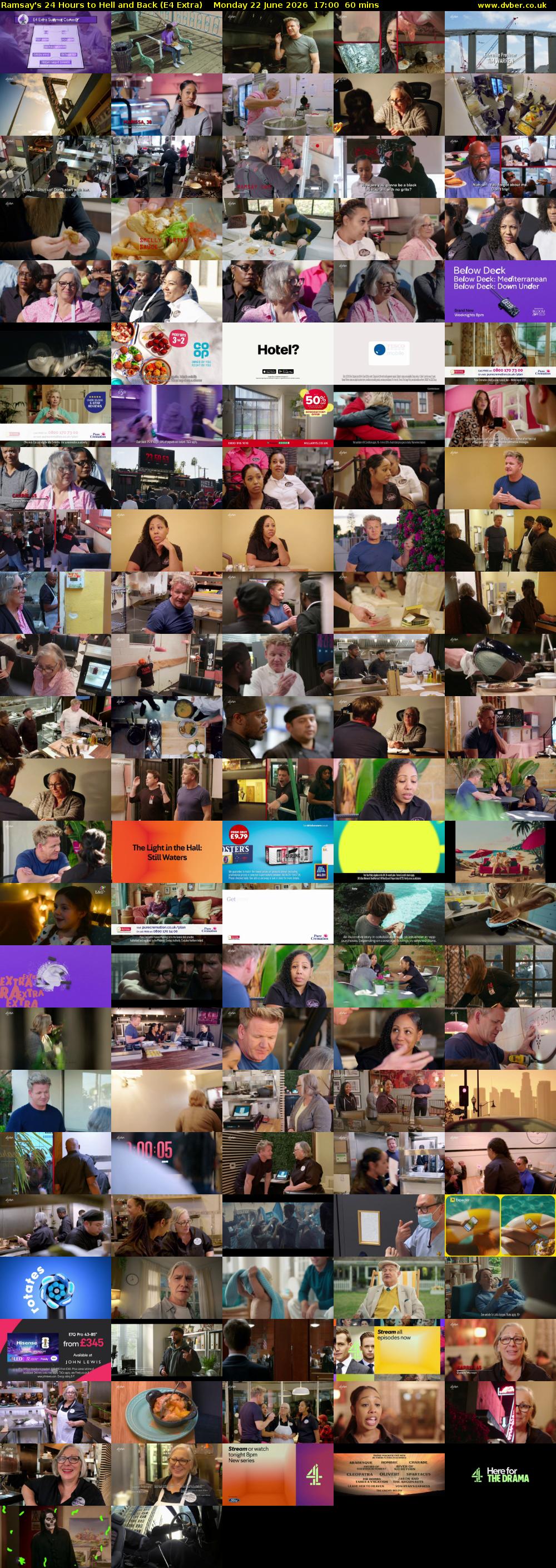 Ramsay's 24 Hours to Hell and Back (E4 Extra) Monday 22 June 2026 17:00 - 18:00