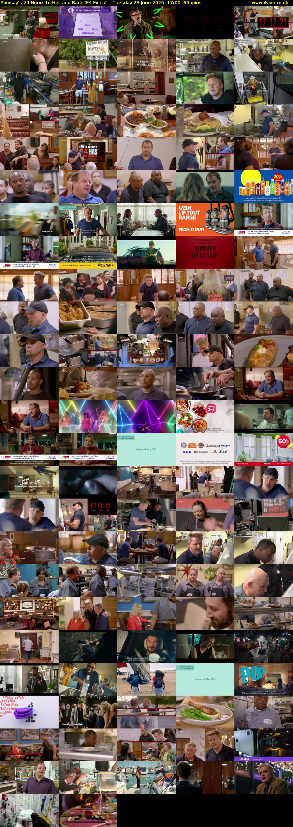 Ramsay's 24 Hours to Hell and Back (E4 Extra) Tuesday 23 June 2026 17:00 - 18:00
