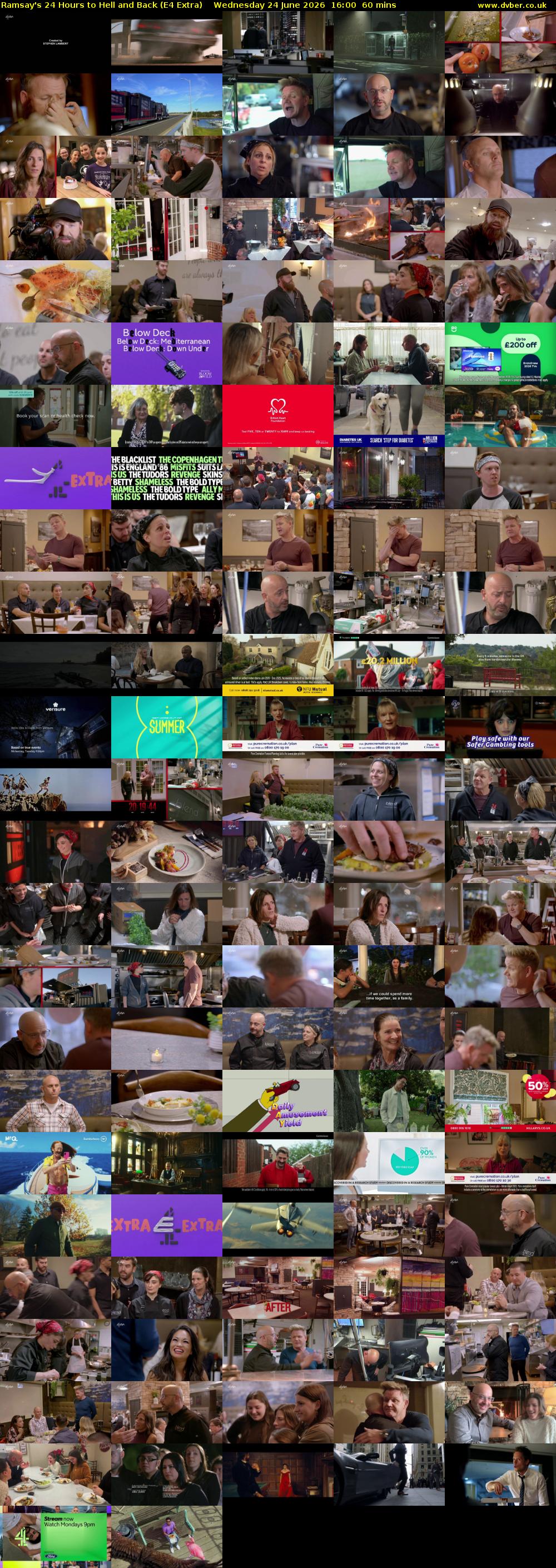 Ramsay's 24 Hours to Hell and Back (E4 Extra) Wednesday 24 June 2026 16:00 - 17:00