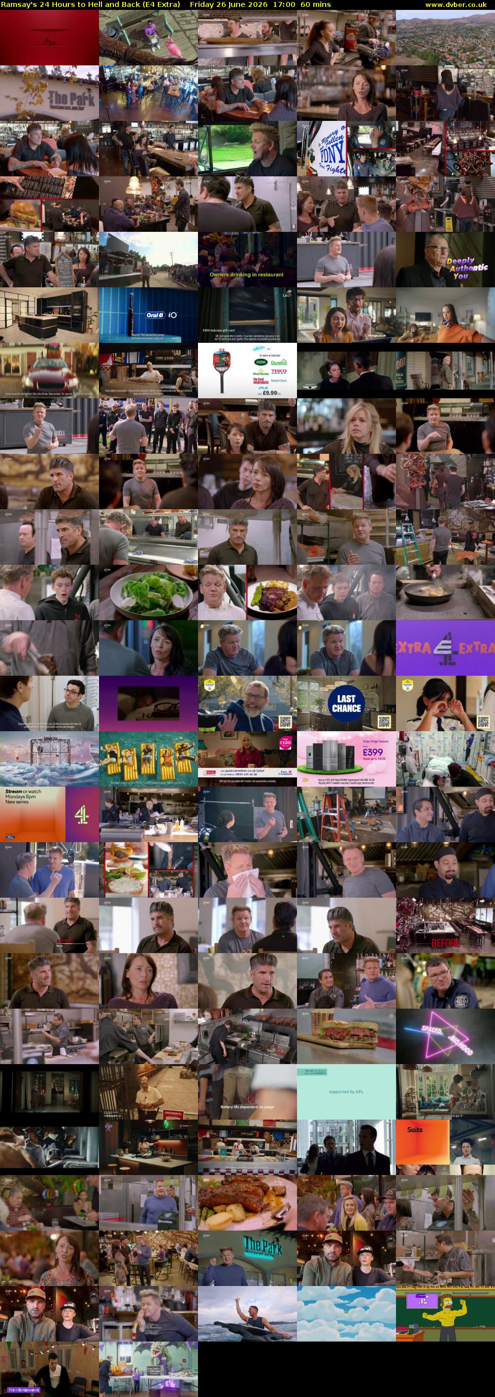 Ramsay's 24 Hours to Hell and Back (E4 Extra) Friday 26 June 2026 17:00 - 18:00