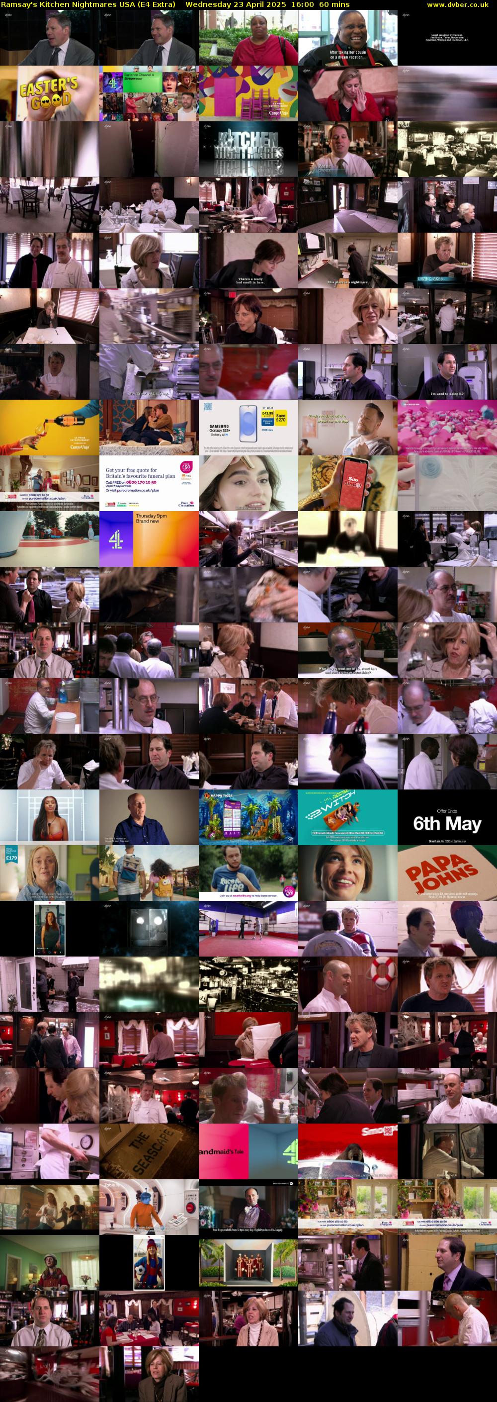 Ramsay's Kitchen Nightmares USA (E4 Extra) Wednesday 23 April 2025 16:00 - 17:00