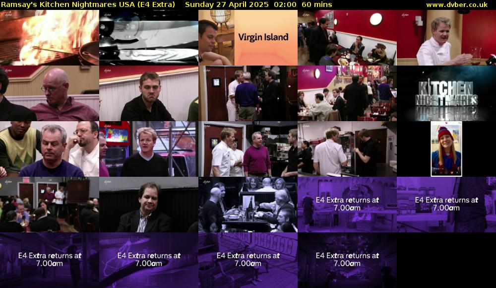 Ramsay's Kitchen Nightmares USA (E4 Extra) Sunday 27 April 2025 02:00 - 03:00