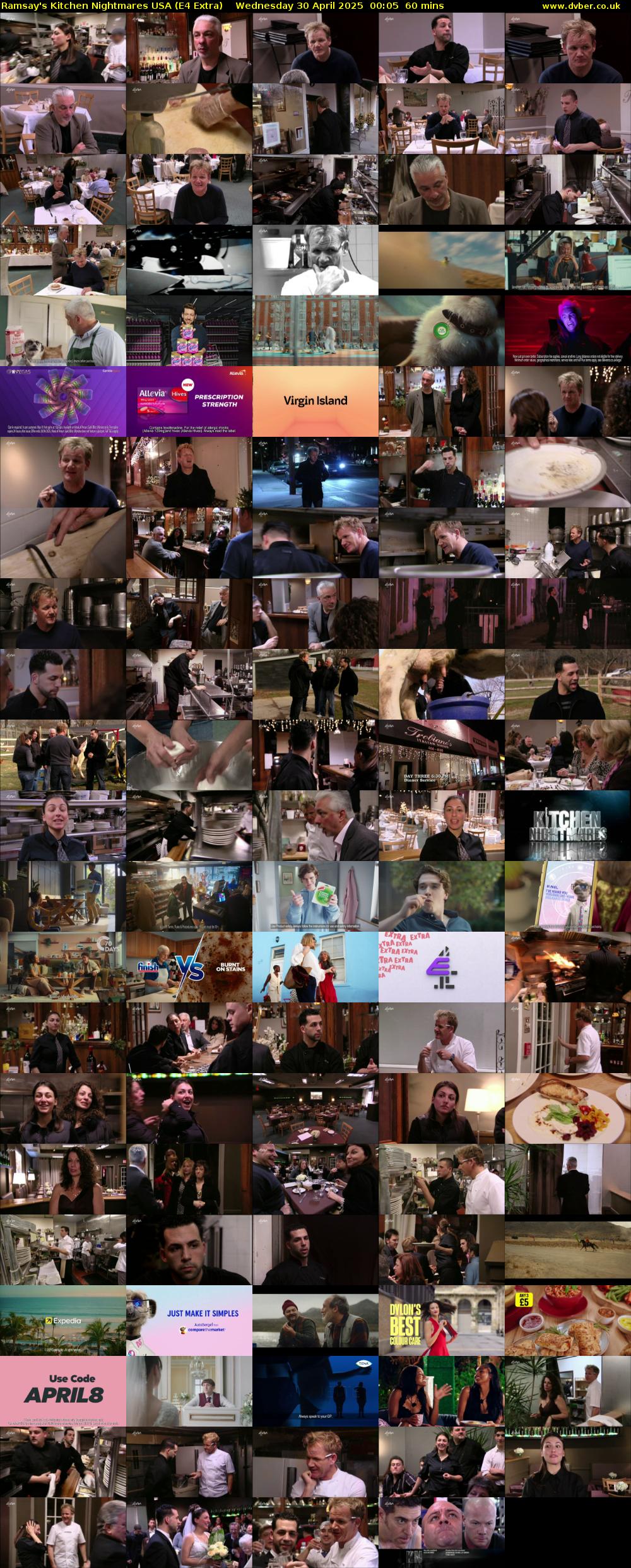 Ramsay's Kitchen Nightmares USA (E4 Extra) Wednesday 30 April 2025 00:05 - 01:05