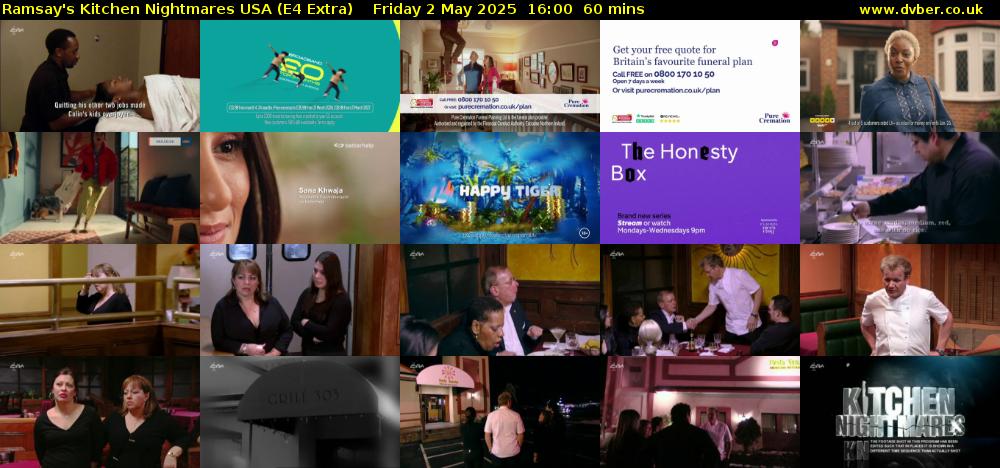 Ramsay's Kitchen Nightmares USA (E4 Extra) Friday 2 May 2025 16:00 - 17:00