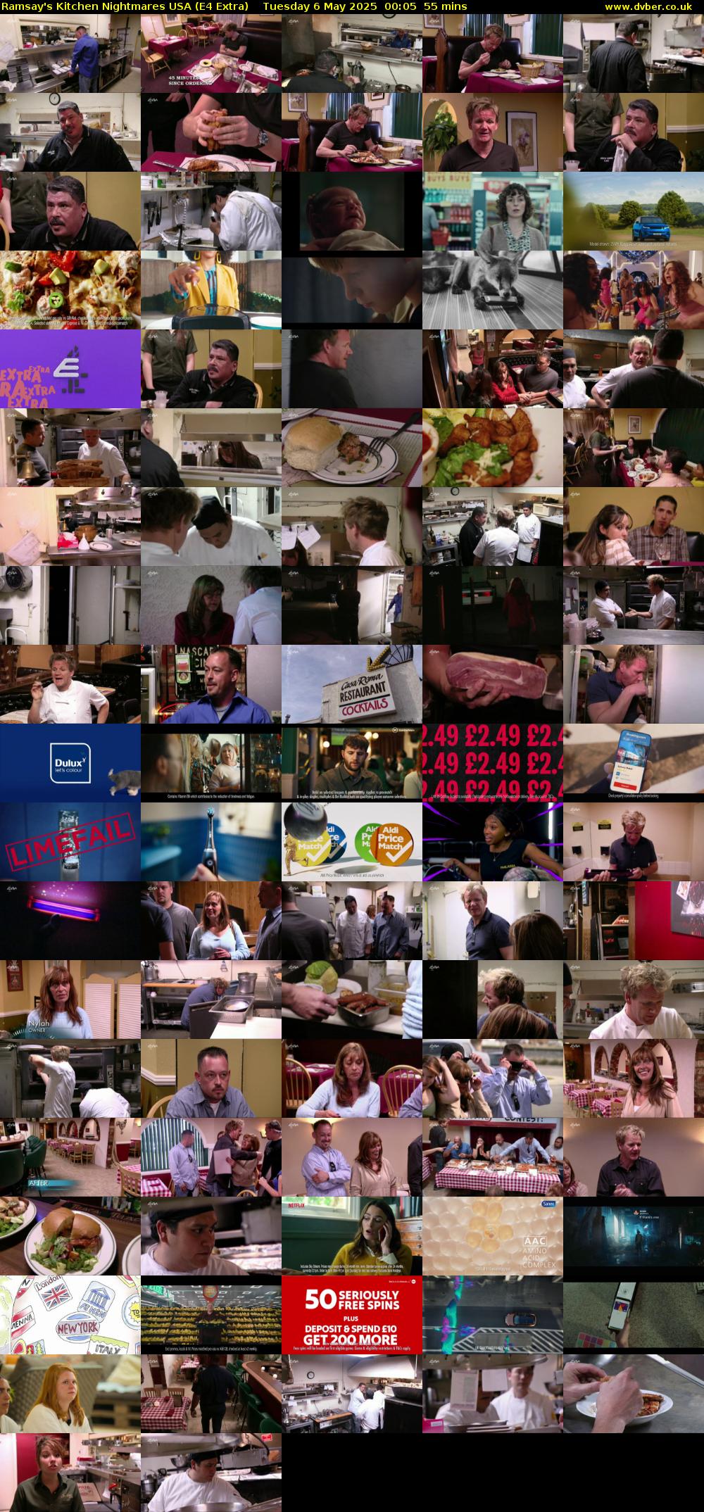 Ramsay's Kitchen Nightmares USA (E4 Extra) Tuesday 6 May 2025 00:05 - 01:00