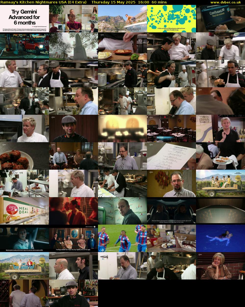 Ramsay's Kitchen Nightmares USA (E4 Extra) Thursday 15 May 2025 16:00 - 17:00