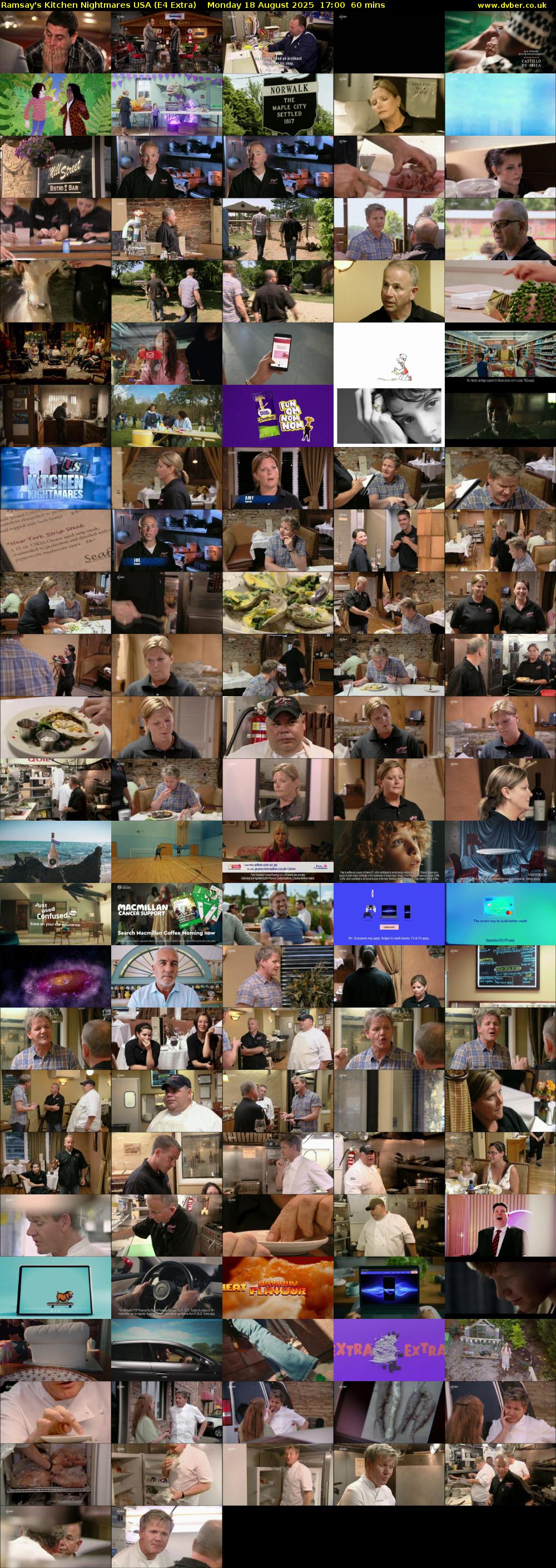 Ramsay's Kitchen Nightmares USA (E4 Extra) Monday 18 August 2025 17:00 - 18:00