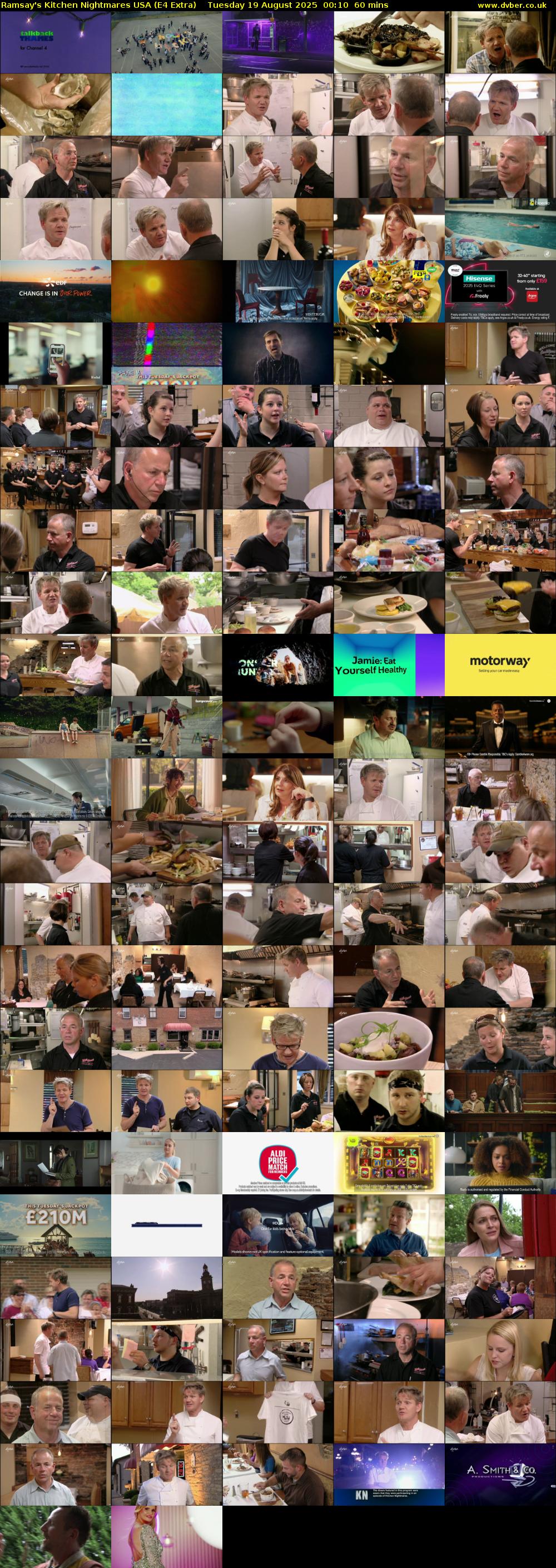 Ramsay's Kitchen Nightmares USA (E4 Extra) Tuesday 19 August 2025 00:10 - 01:10