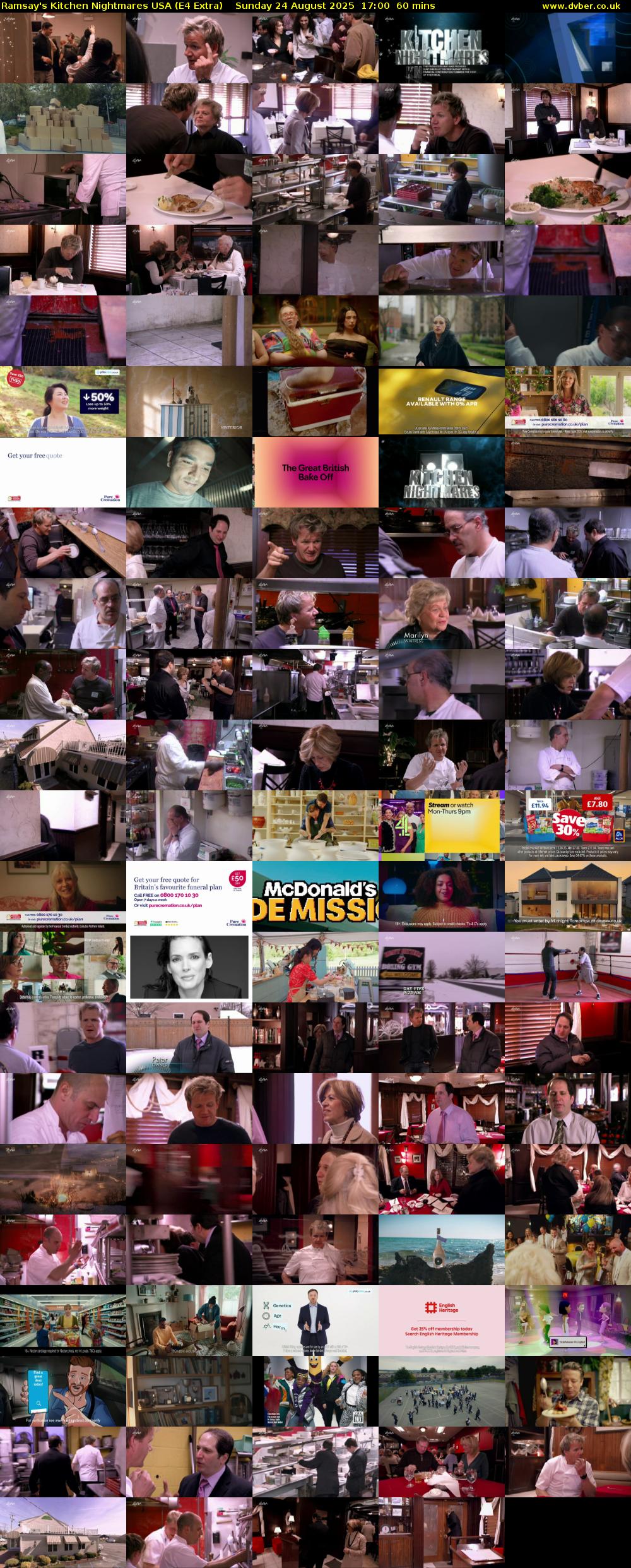 Ramsay's Kitchen Nightmares USA (E4 Extra) Sunday 24 August 2025 17:00 - 18:00