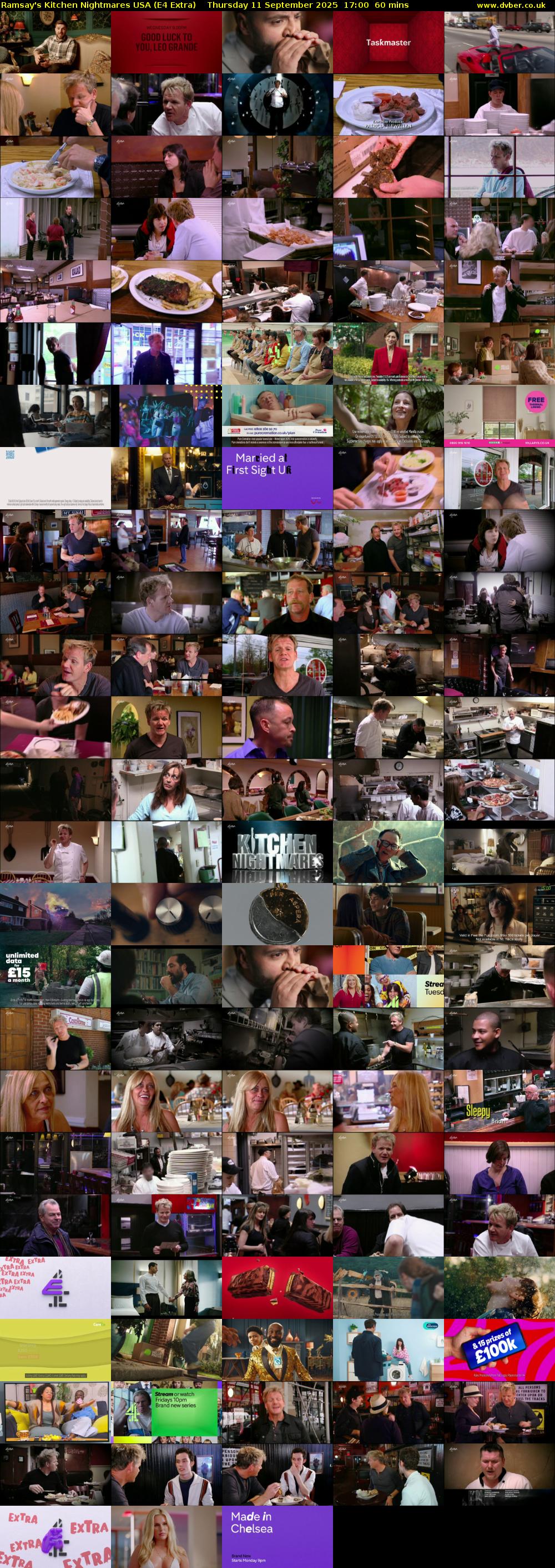 Ramsay's Kitchen Nightmares USA (E4 Extra) Thursday 11 September 2025 17:00 - 18:00