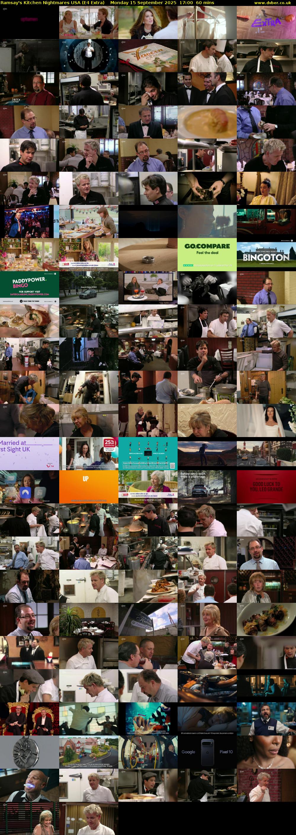 Ramsay's Kitchen Nightmares USA (E4 Extra) Monday 15 September 2025 17:00 - 18:00