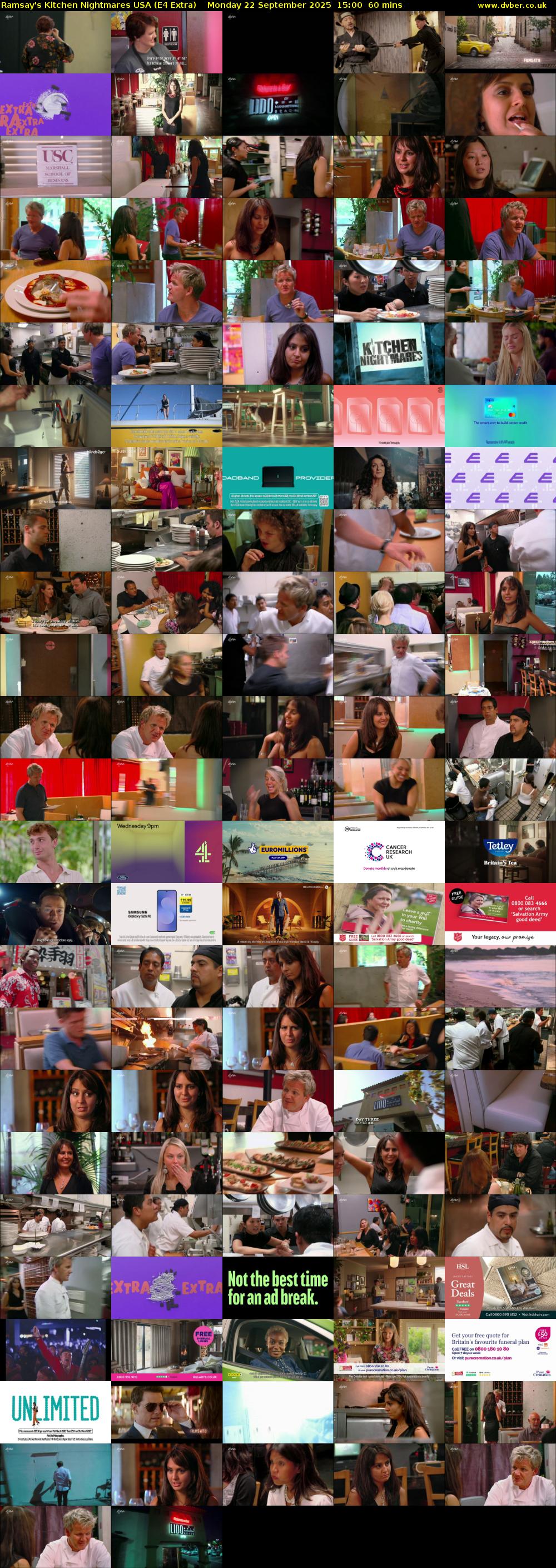 Ramsay's Kitchen Nightmares USA (E4 Extra) Monday 22 September 2025 15:00 - 16:00