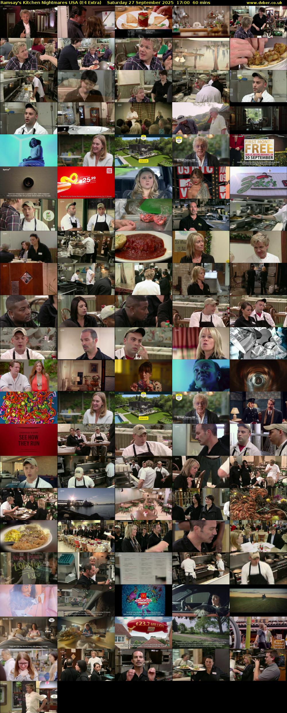 Ramsay's Kitchen Nightmares USA (E4 Extra) Saturday 27 September 2025 17:00 - 18:00