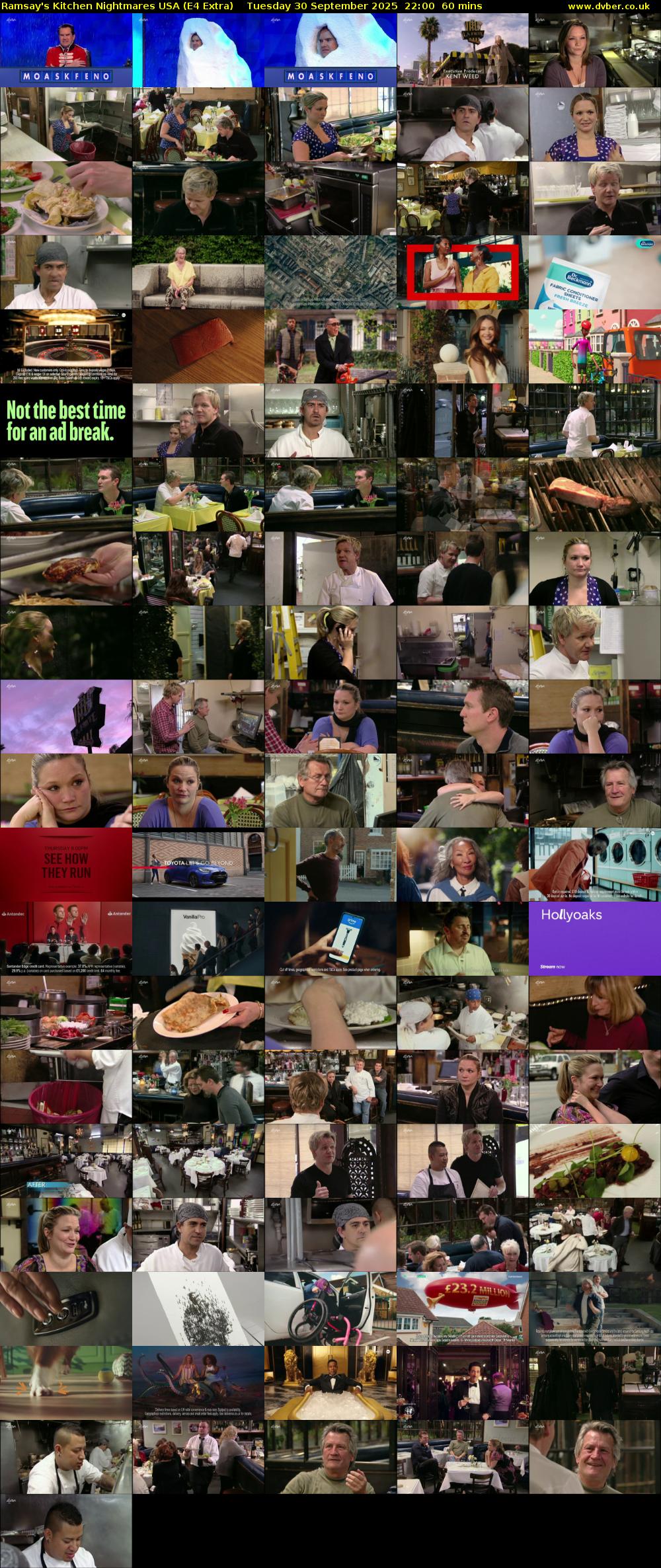 Ramsay's Kitchen Nightmares USA (E4 Extra) Tuesday 30 September 2025 22:00 - 23:00