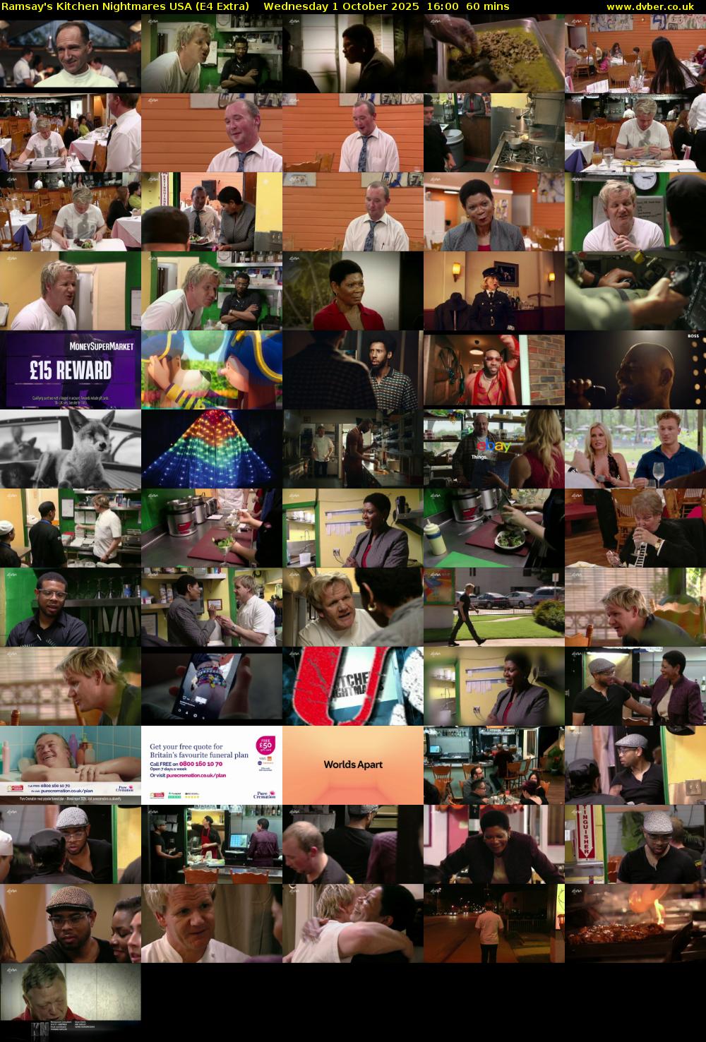 Ramsay's Kitchen Nightmares USA (E4 Extra) Wednesday 1 October 2025 16:00 - 17:00