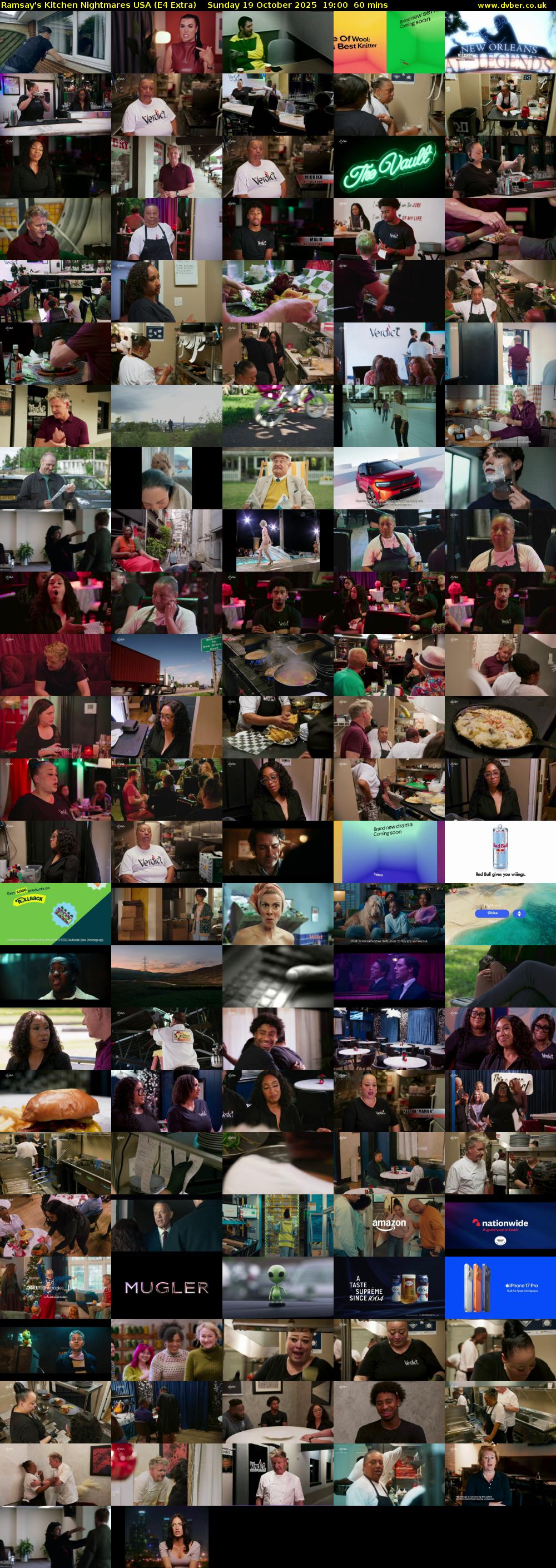 Ramsay's Kitchen Nightmares USA (E4 Extra) Sunday 19 October 2025 19:00 - 20:00