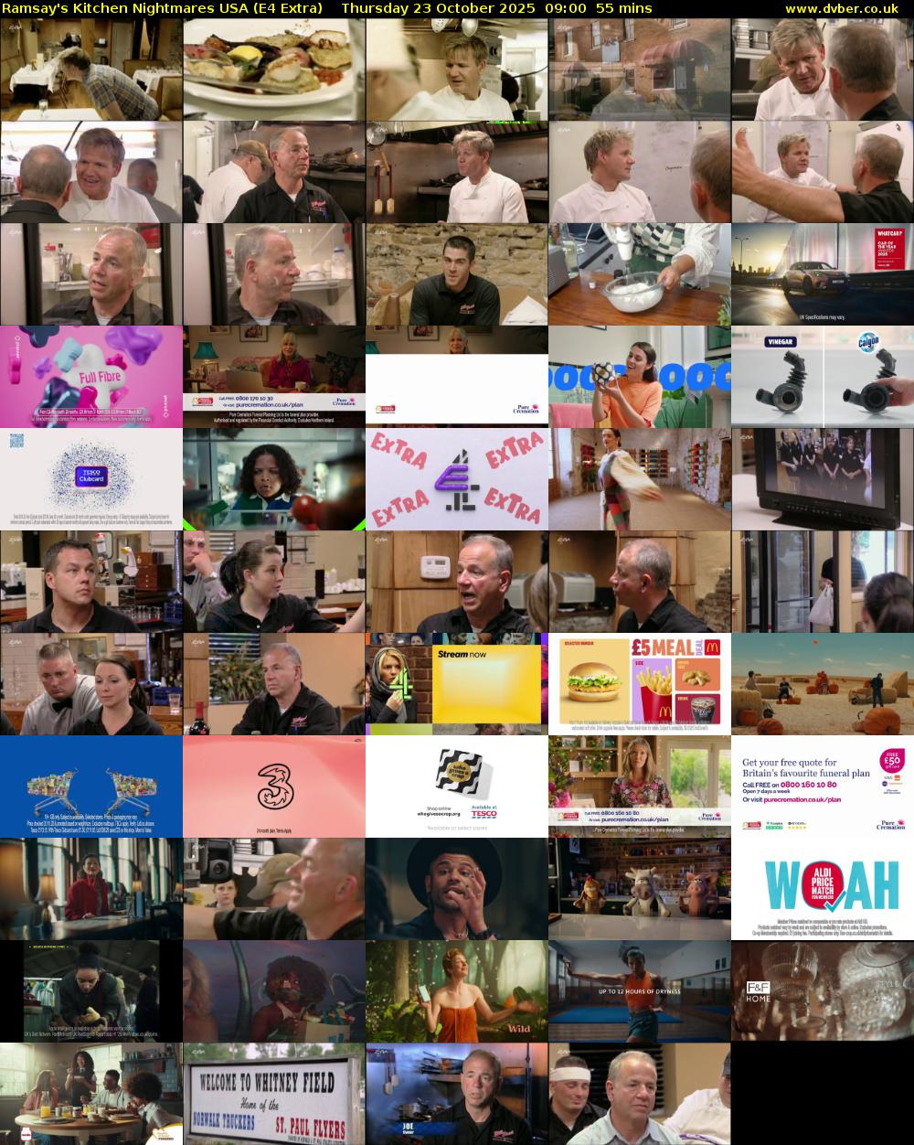 Ramsay's Kitchen Nightmares USA (E4 Extra) Thursday 23 October 2025 09:00 - 09:55