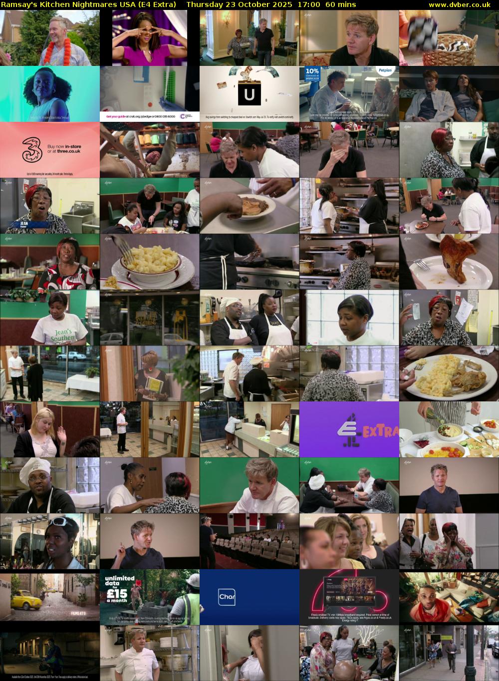 Ramsay's Kitchen Nightmares USA (E4 Extra) Thursday 23 October 2025 17:00 - 18:00