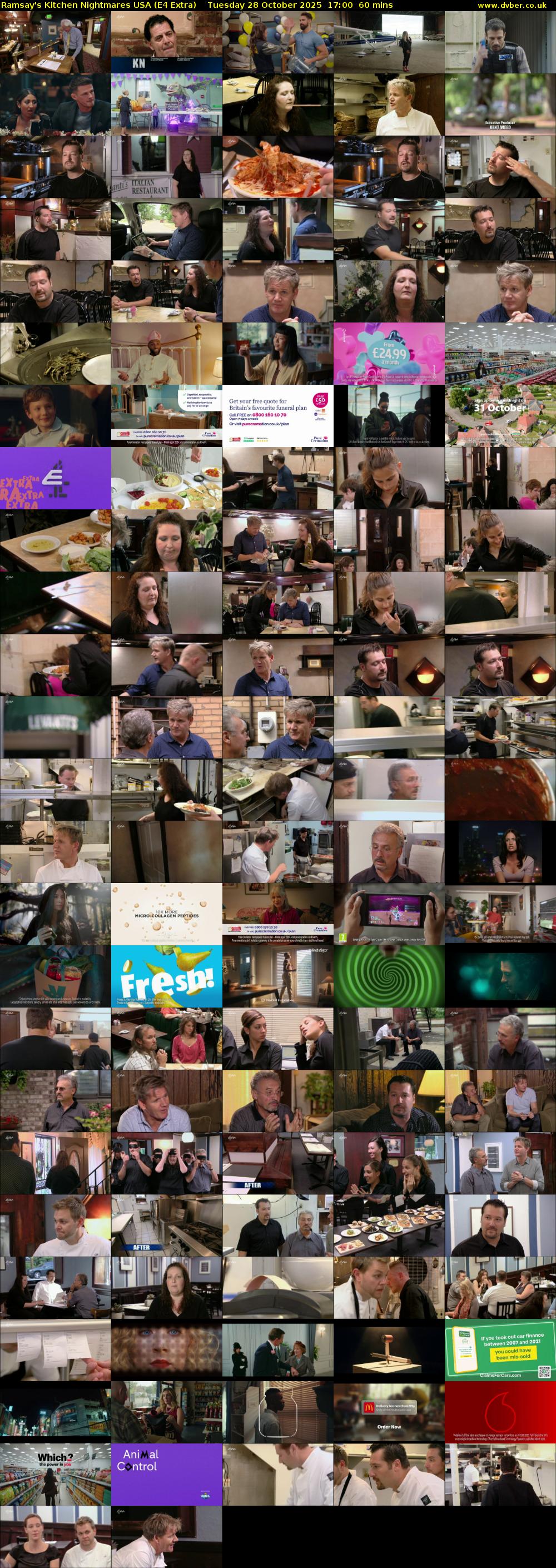 Ramsay's Kitchen Nightmares USA (E4 Extra) Tuesday 28 October 2025 17:00 - 18:00