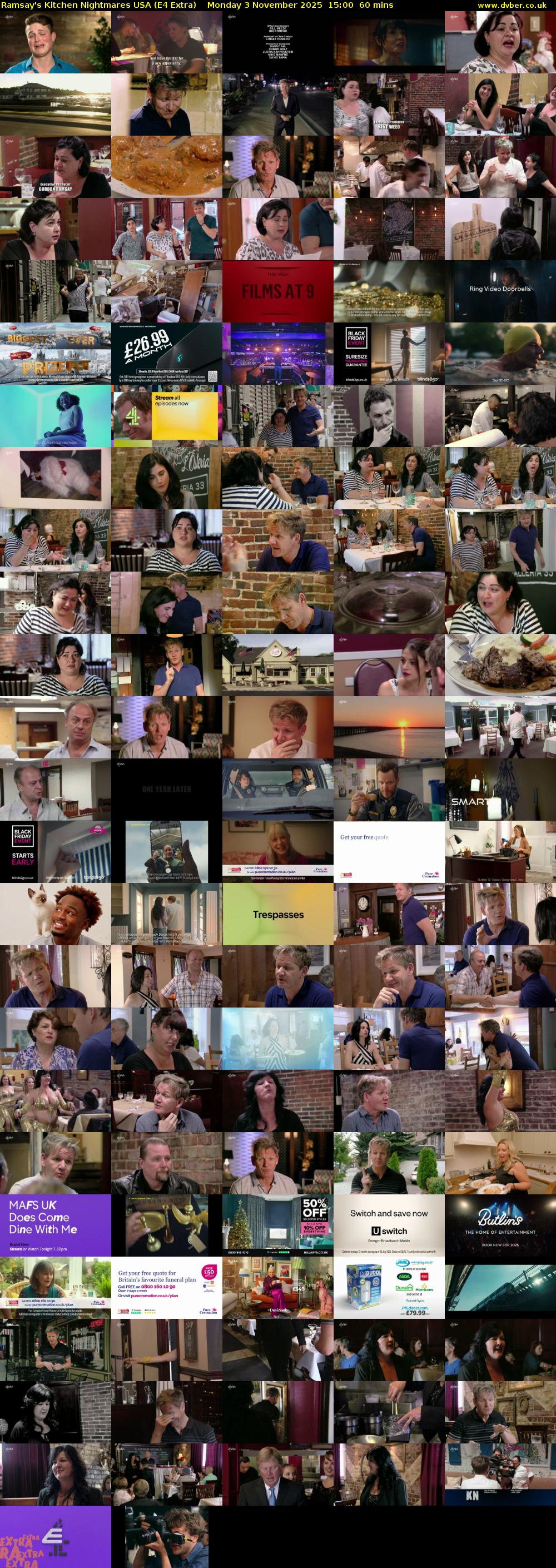 Ramsay's Kitchen Nightmares USA (E4 Extra) Monday 3 November 2025 15:00 - 16:00