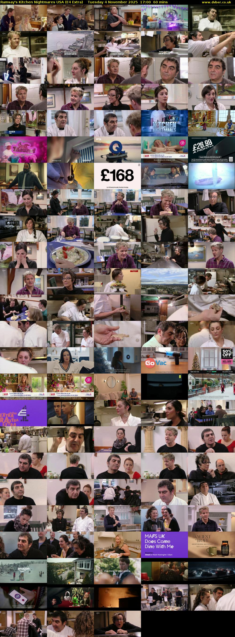 Ramsay's Kitchen Nightmares USA (E4 Extra) Tuesday 4 November 2025 17:00 - 18:00