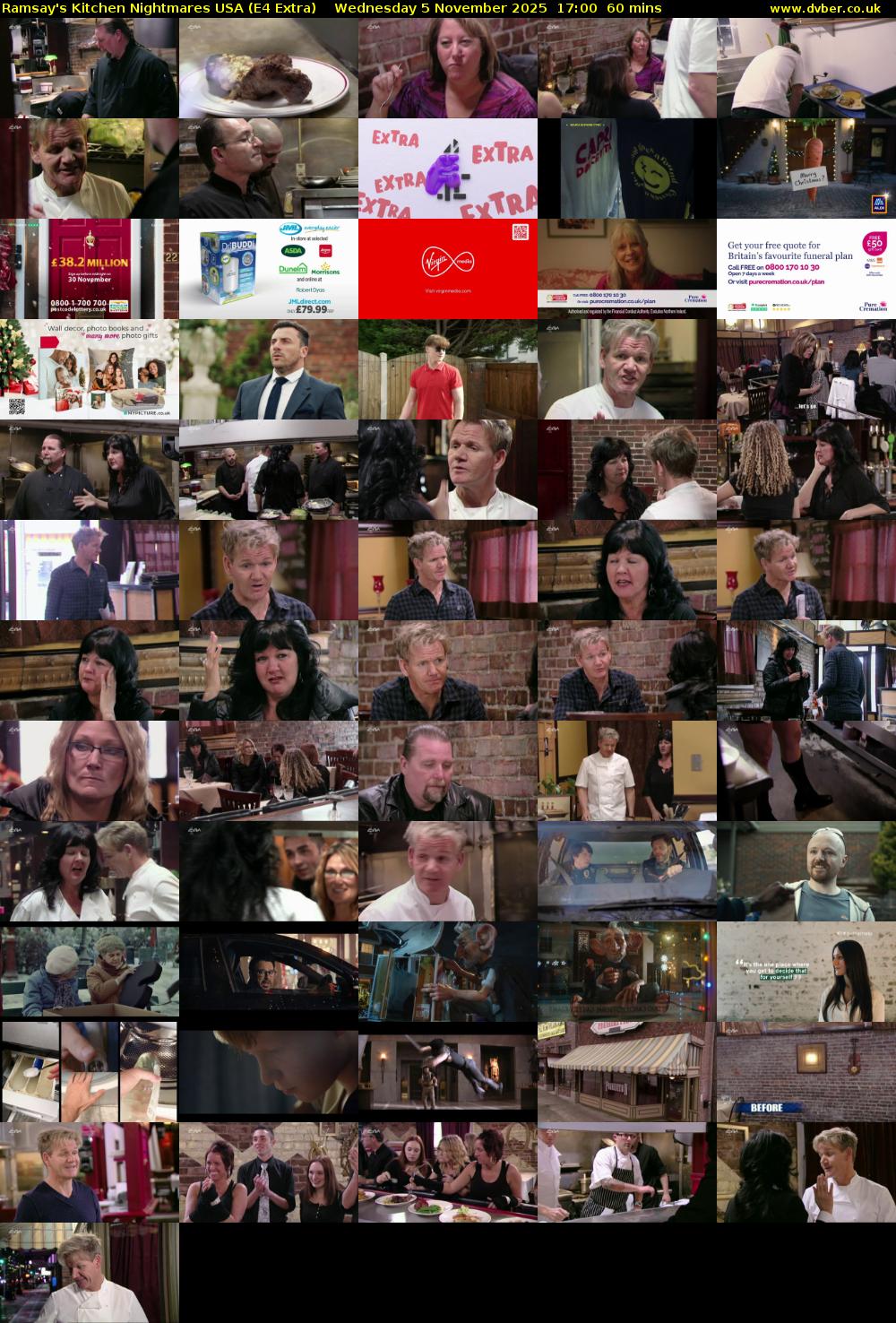 Ramsay's Kitchen Nightmares USA (E4 Extra) Wednesday 5 November 2025 17:00 - 18:00