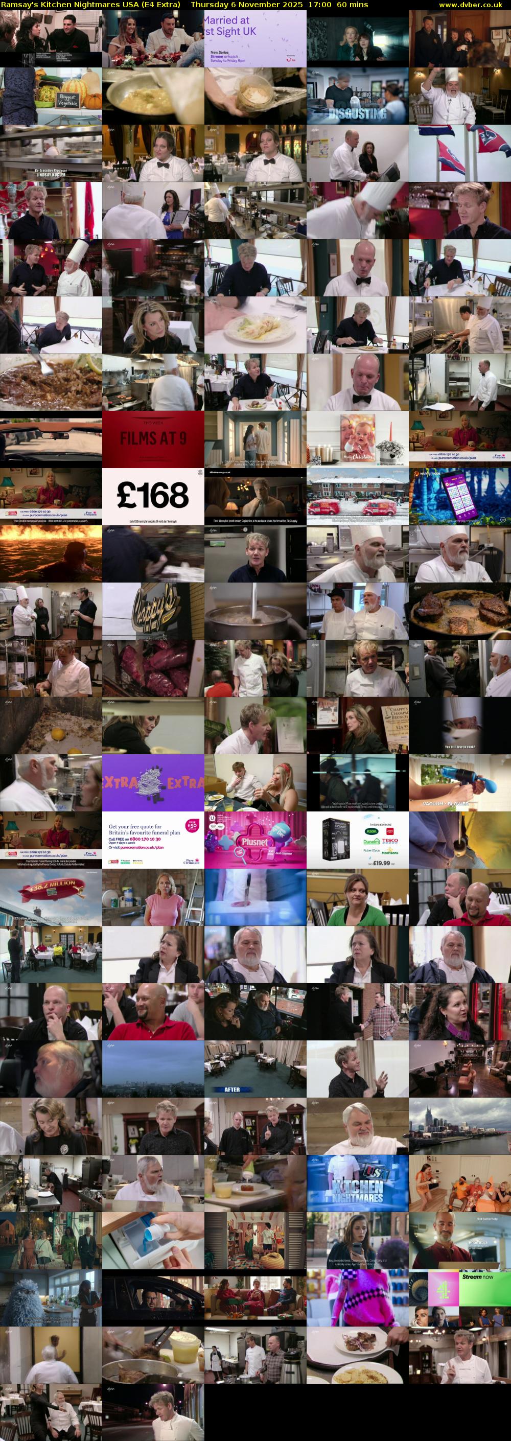 Ramsay's Kitchen Nightmares USA (E4 Extra) Thursday 6 November 2025 17:00 - 18:00