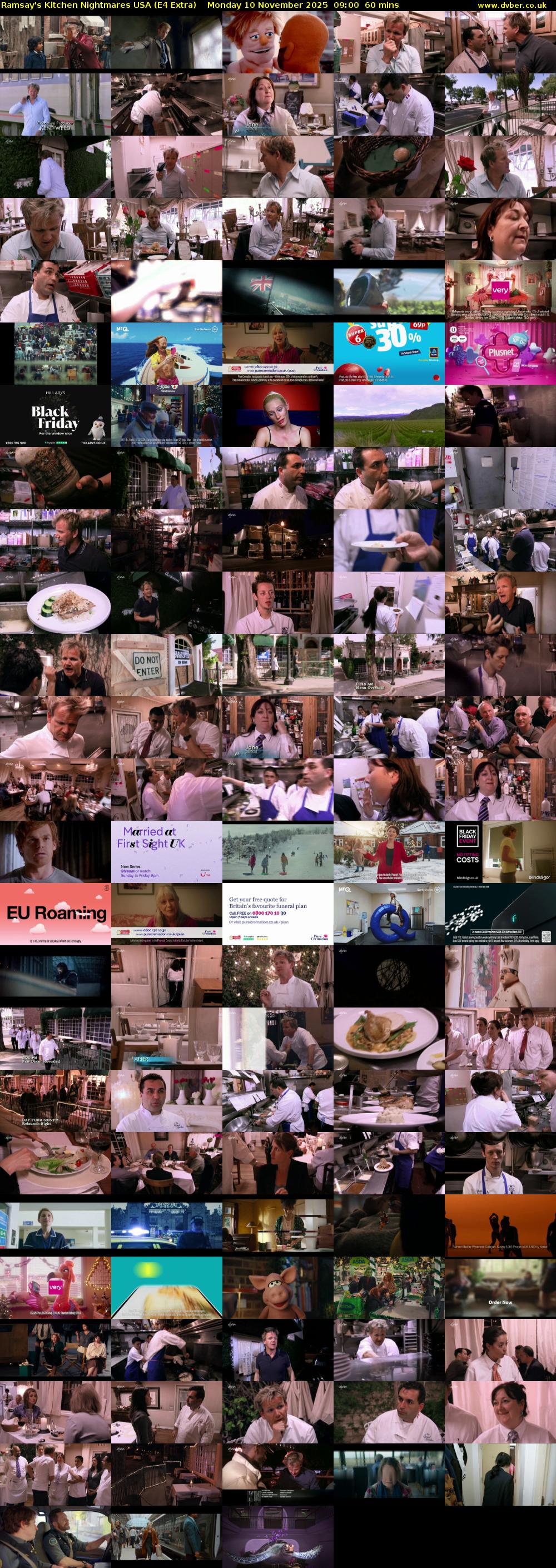 Ramsay's Kitchen Nightmares USA (E4 Extra) Monday 10 November 2025 09:00 - 10:00