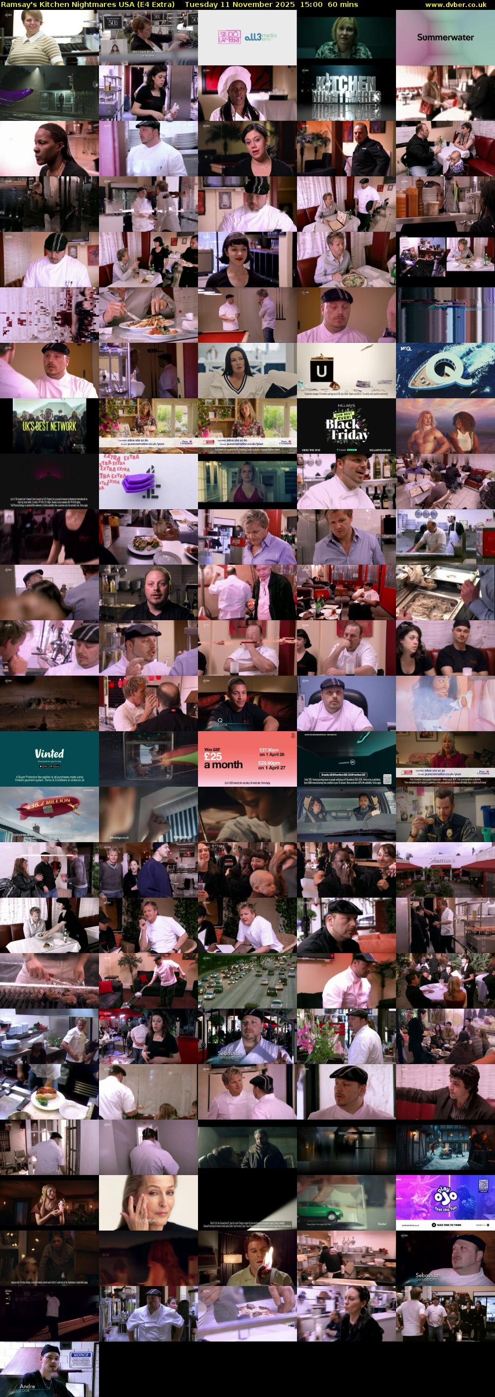 Ramsay's Kitchen Nightmares USA (E4 Extra) Tuesday 11 November 2025 15:00 - 16:00