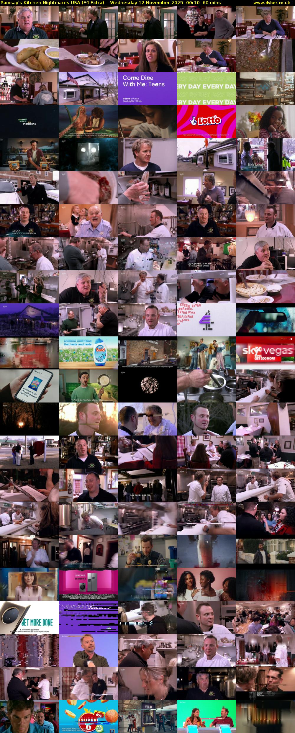 Ramsay's Kitchen Nightmares USA (E4 Extra) Wednesday 12 November 2025 00:10 - 01:10