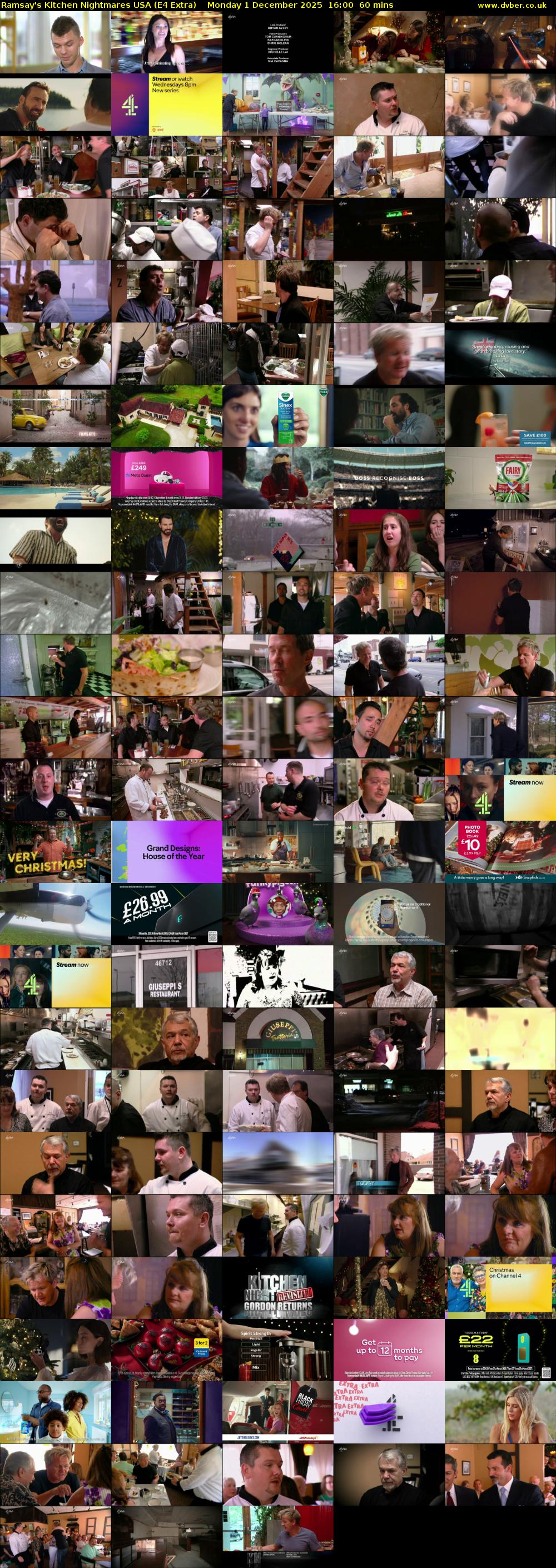 Ramsay's Kitchen Nightmares USA (E4 Extra) Monday 1 December 2025 16:00 - 17:00