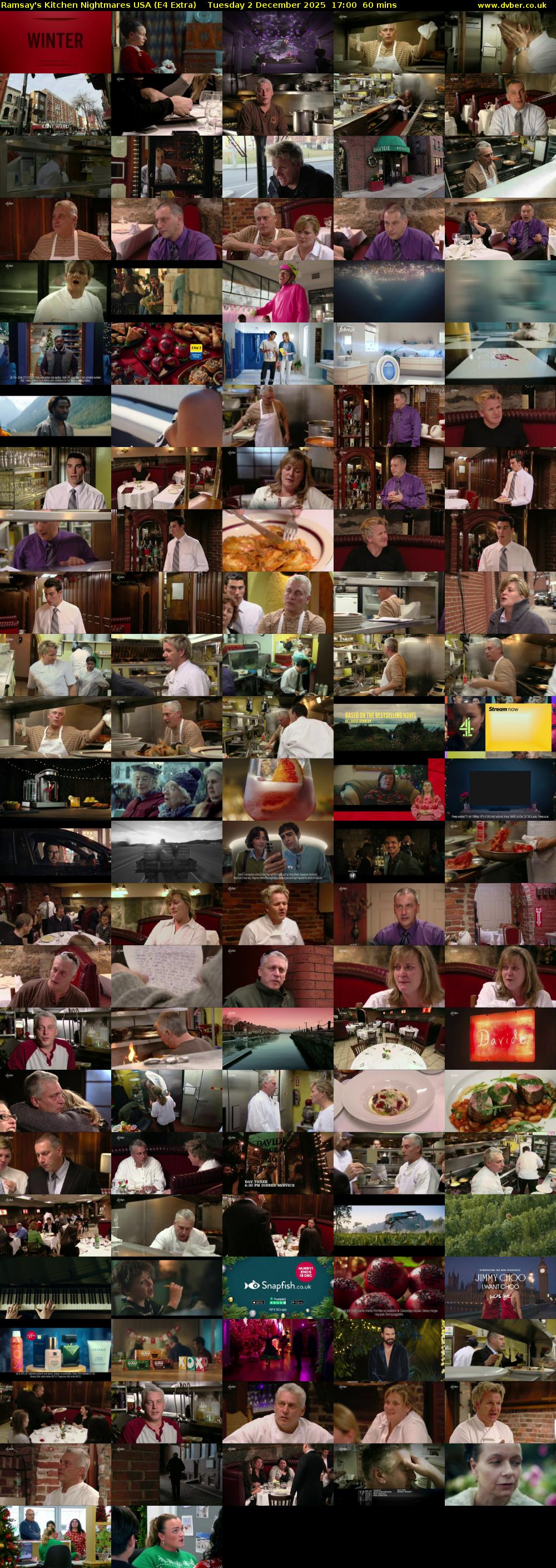 Ramsay's Kitchen Nightmares USA (E4 Extra) Tuesday 2 December 2025 17:00 - 18:00