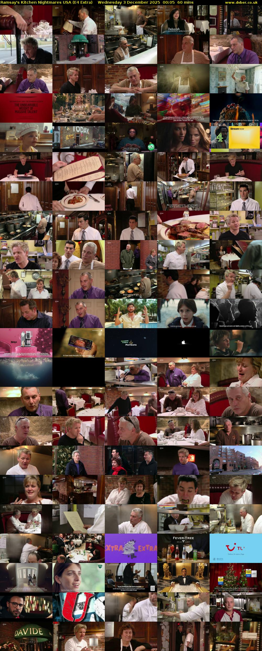 Ramsay's Kitchen Nightmares USA (E4 Extra) Wednesday 3 December 2025 00:05 - 01:05
