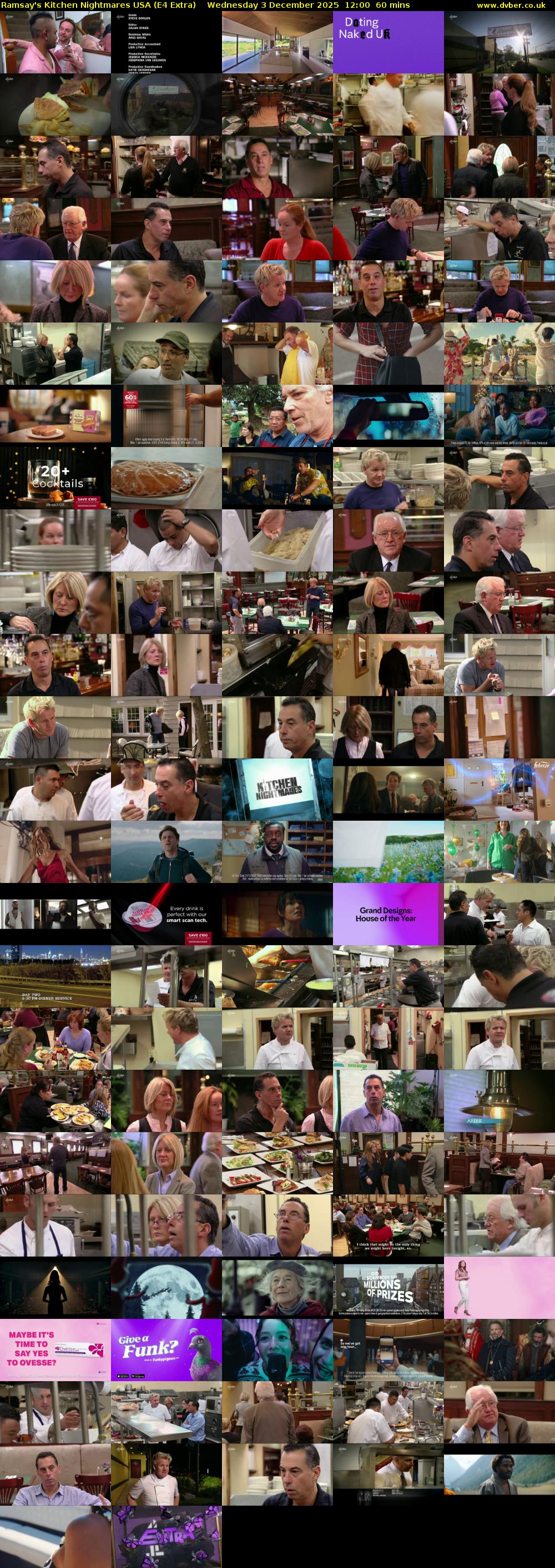 Ramsay's Kitchen Nightmares USA (E4 Extra) Wednesday 3 December 2025 12:00 - 13:00