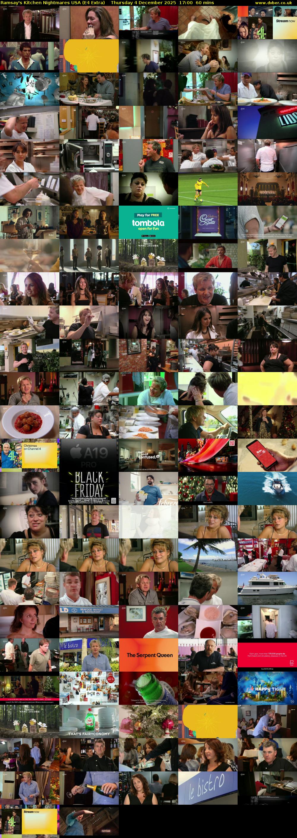 Ramsay's Kitchen Nightmares USA (E4 Extra) Thursday 4 December 2025 17:00 - 18:00