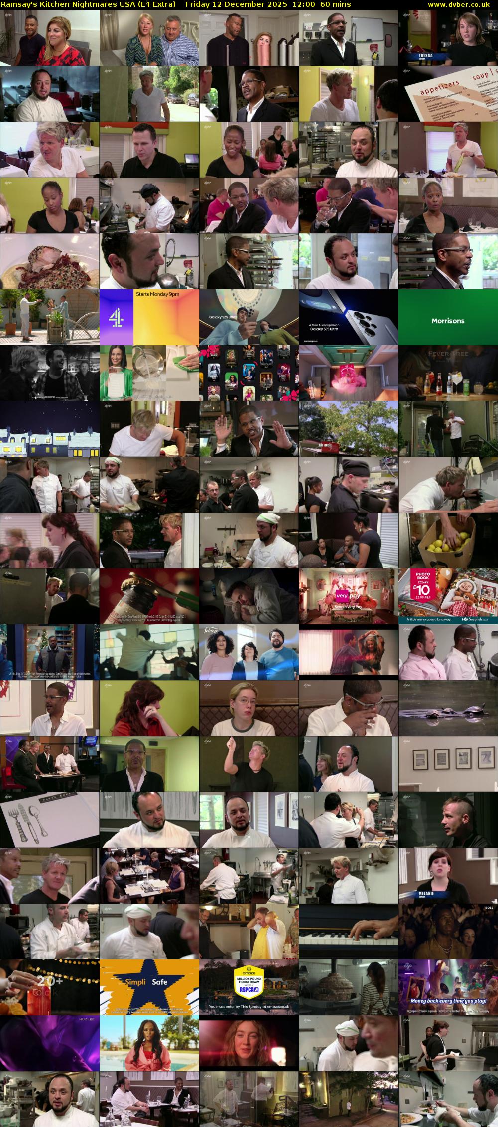 Ramsay's Kitchen Nightmares USA (E4 Extra) Friday 12 December 2025 12:00 - 13:00