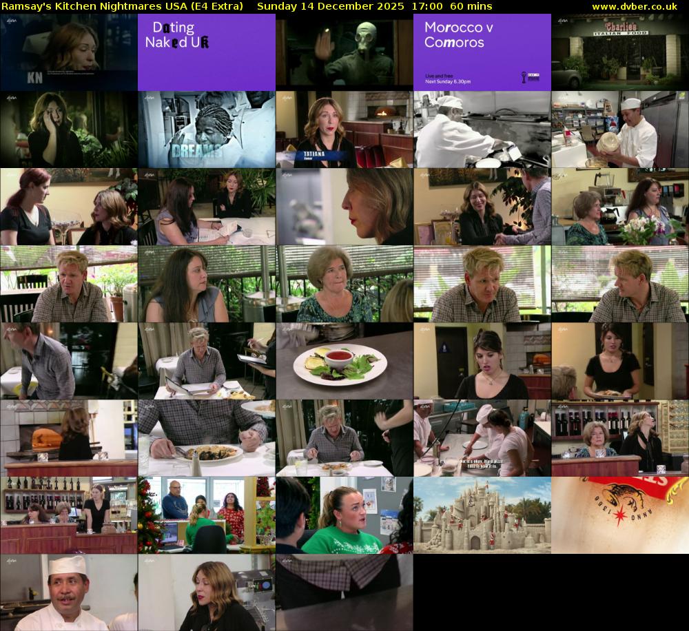 Ramsay's Kitchen Nightmares USA (E4 Extra) Sunday 14 December 2025 17:00 - 18:00
