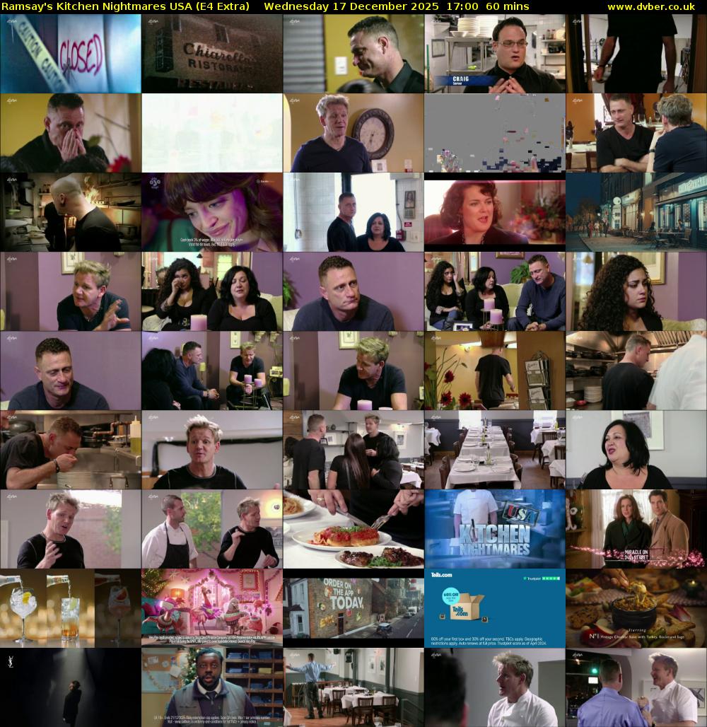 Ramsay's Kitchen Nightmares USA (E4 Extra) Wednesday 17 December 2025 17:00 - 18:00