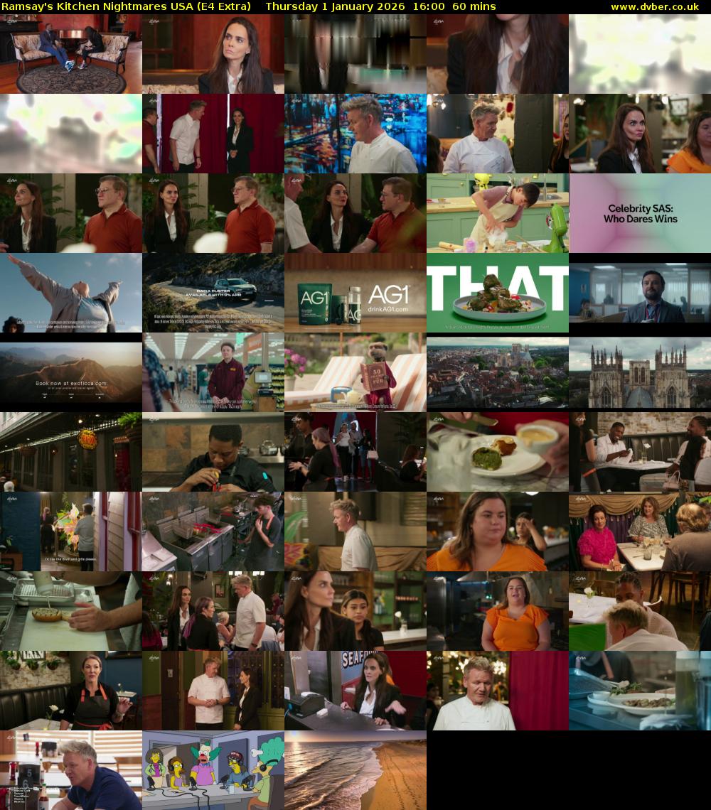 Ramsay's Kitchen Nightmares USA (E4 Extra) Thursday 1 January 2026 16:00 - 17:00