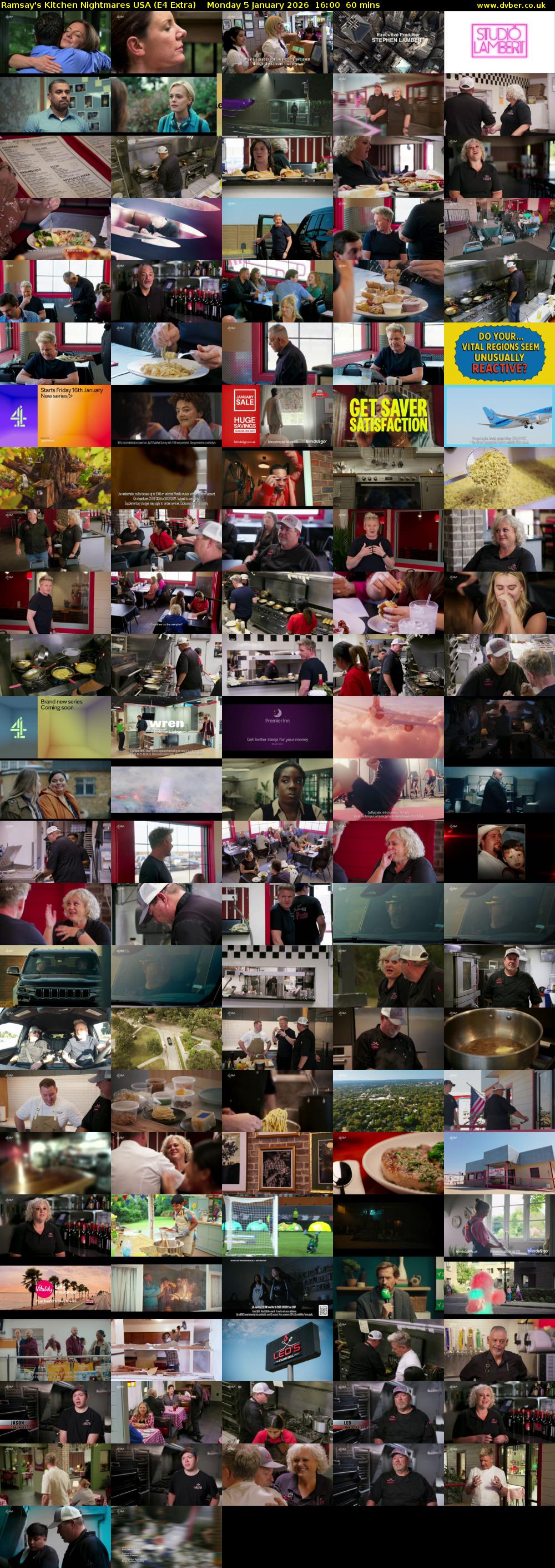 Ramsay's Kitchen Nightmares USA (E4 Extra) Monday 5 January 2026 16:00 - 17:00