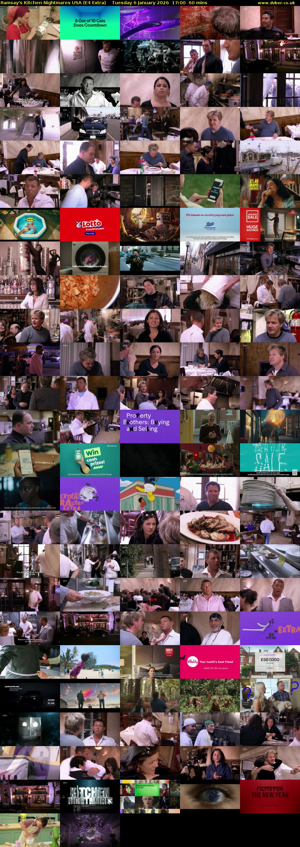 Ramsay's Kitchen Nightmares USA (E4 Extra) Tuesday 6 January 2026 17:00 - 18:00