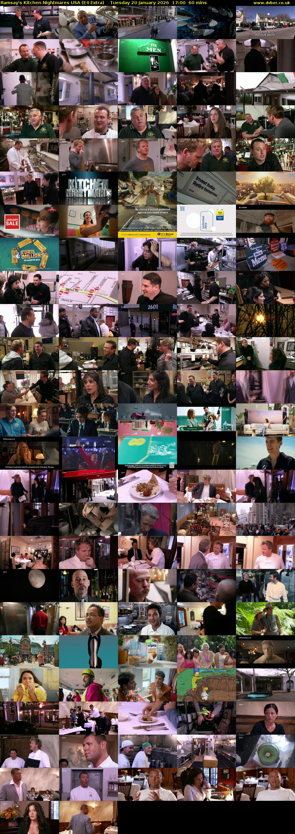 Ramsay's Kitchen Nightmares USA (E4 Extra) Tuesday 20 January 2026 17:00 - 18:00