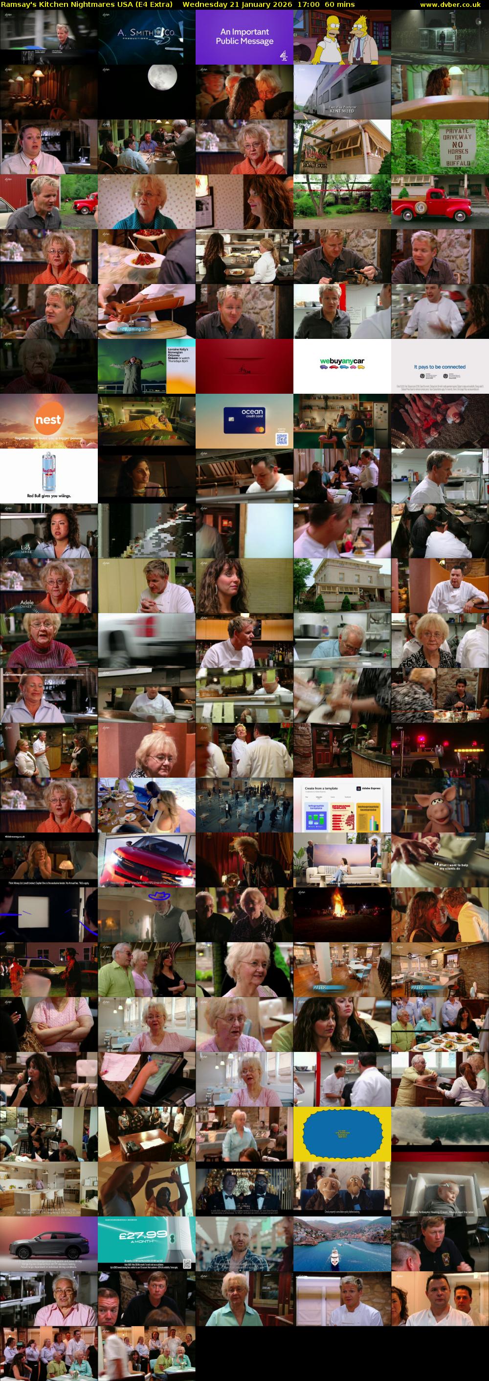 Ramsay's Kitchen Nightmares USA (E4 Extra) Wednesday 21 January 2026 17:00 - 18:00