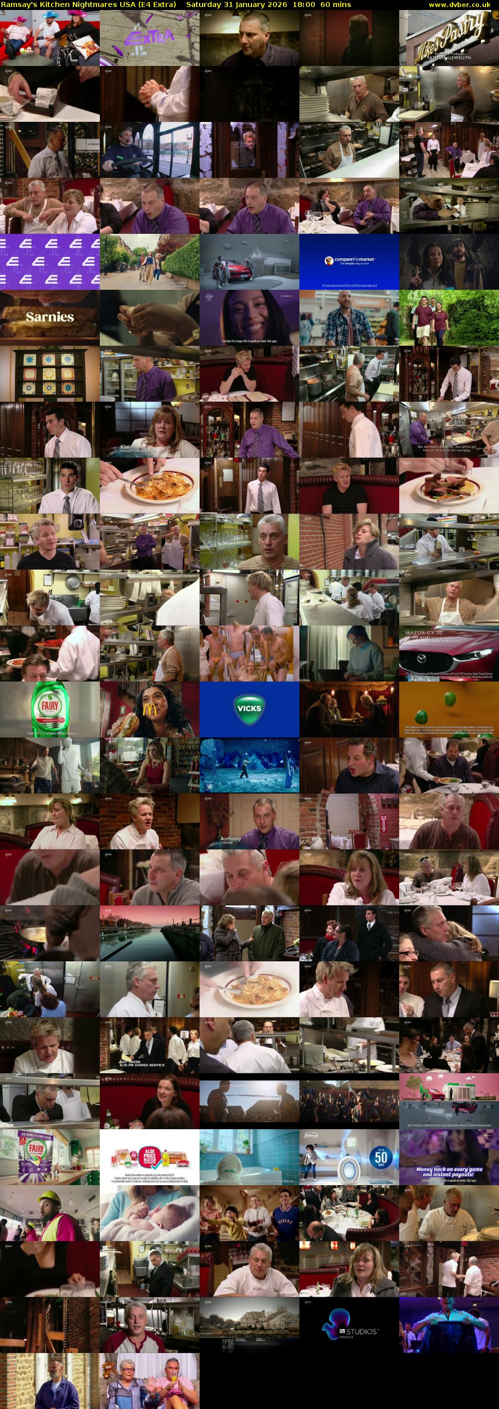 Ramsay's Kitchen Nightmares USA (E4 Extra) Saturday 31 January 2026 18:00 - 19:00