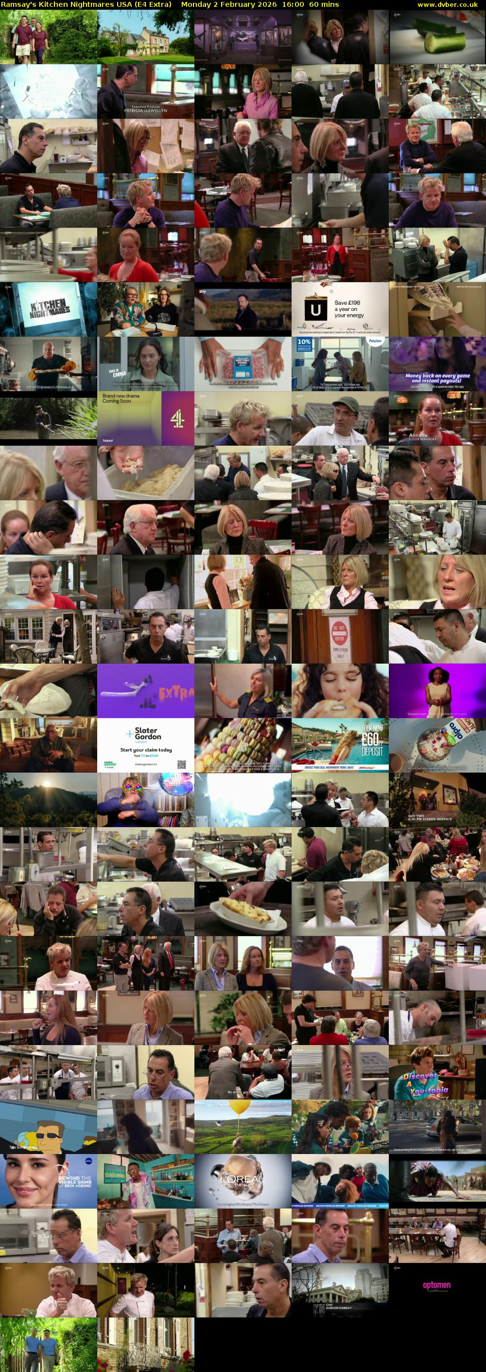 Ramsay's Kitchen Nightmares USA (E4 Extra) Monday 2 February 2026 16:00 - 17:00