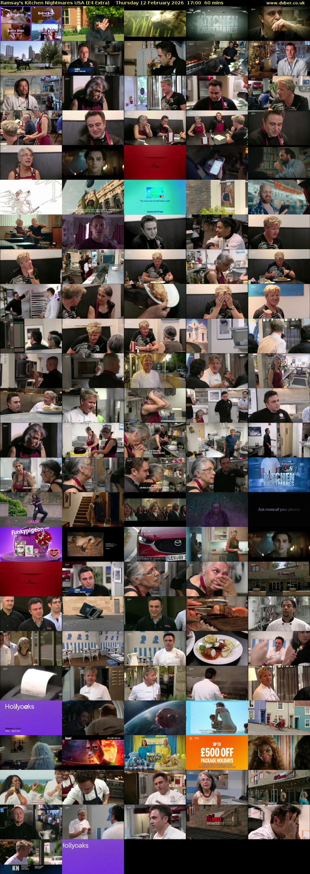 Ramsay's Kitchen Nightmares USA (E4 Extra) Thursday 12 February 2026 17:00 - 18:00
